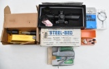 Lot to include Foster Co-Ax indicator dial, Steel-bed bedding kit, precision case trimmer,