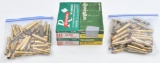 (130) rounds .444 Marlin custom loaded ammunition and (43) rounds fired brass cases....