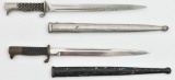 (2) German KS98 style bayonet letter openers.