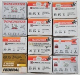 (12) Boxes 20 gauge ammunition assorted manufacturers 4, 5, 6 & 7 1/2 shot,