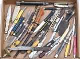 (29) Fixed & folding blade knives, As Is condition.