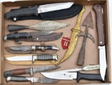 (12) Fixed and folding knives, As Is condition.