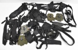 Large grouping of canvas and nylon pouches, belts, holsters and gear.