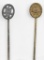Lot of (2) WWII German stick pins to include
