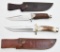 (2) Hen & Rooster fixed blade hunting knives