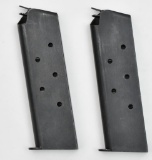 (2) US WWII Scoville Manufacturing Company Model 1911 A1 .45 ACP pistol magazines.