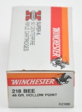 .218 BEE ammunition (45) rounds