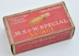 Antique .38 S&W Special ammunition (1) box