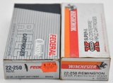 .22-250 Remington ammunition (40) total rounds