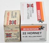 .22 Hornet ammunition (2) boxes