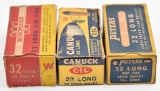 .32 Long Rim Fire ammunition (3) boxes,