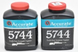 (2) One lb. plastic containers Accurate 5744 Double Base Smokeless Propellant