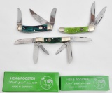 (4) Hen & Rooster folding knives to include