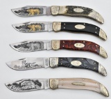 (5) Large Schrade Limited Edition folding