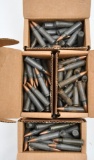 7.62mm carbine ammunition (4) boxes military