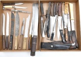 Large lot of assorted fixed blade knives