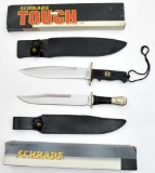 (2) Schrade boxed fixed blade knives to include