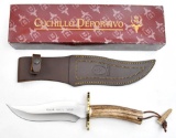 Mnela boxed Apache Stag fixed blade knives.