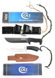 (2) Colt boxed fixed blade knives,