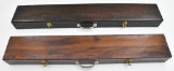 (2) Custom built wooden long gun transport