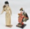 Lot of 2 souvenir bring back dolls, one is