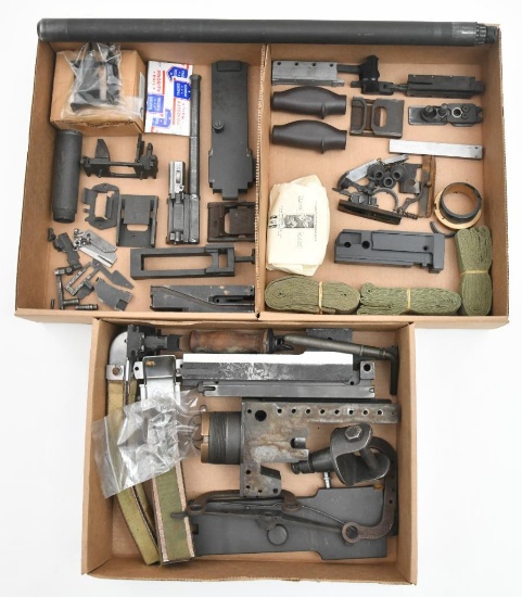 Large grouping of machine gun parts & components