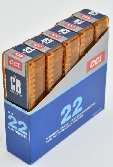 .22 CB ammunition (5) boxes CCI,