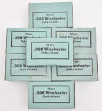 .308 Winchester ammunition (13) boxes Military