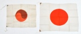 WWII Japanese Army silk meatball flags