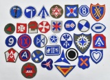 33 assorted World War II Army patches