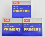 CCI No. 35 Primers 50 CAL. BMG, two boxes