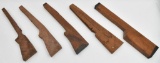 5 Pieces rough cut wood stocks, full length.