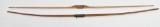 2 Vintage longbows, both are made from