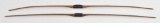 2 Vintage Yew wood longbows, one Outdoor