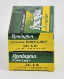 .243 win. ammunition (1) box factory