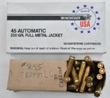 .45 & .30 carbine ammunition. One box