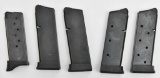 5 Assorted pistol magazines, one is marked Ruger