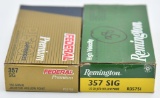 .357 sig. ammunition, (2) boxes