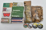 Assorted lot of fired brass cases, pellets