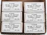 7.62x25mm Tokarev ammunition (6) boxes