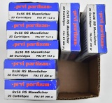 8x56 RS Mannlicher ammunition (7) boxes