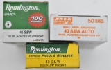 40 S&W ammunition, one box Remington 180 grain