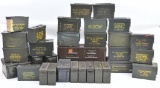 32 Steel ammo cans, assorted sizes