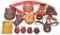 Gourd canteen, leather shot bags, essentials belt bags, etc.