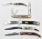 Lot of (5) folding blade pocket knives to include: Rough Rider, Bear & Bull and Bulldog Brand,