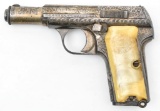 Engraved Astra Model 300 pistol