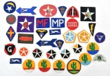 (35) WWII US Patch King copies and other reproduction patches.