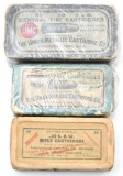 Antique .32 S&W and .38 S&W ammunition - (3) two piece boxes. Union Metallic Cartridge Co..