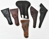 (3) US marked pistol holsters marked Warren leather, Bucheimer and A.C.P.CO.