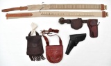 (2) Canvas and leather cartridge belts approximately 43